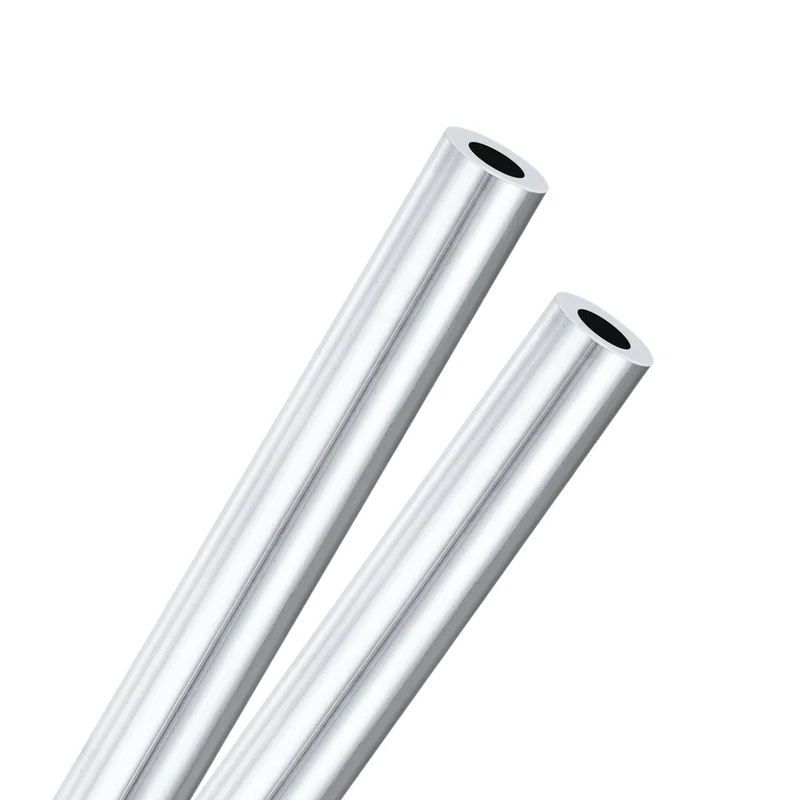 2-Pack 6063 Aluminum Round Tube, 6mmx11mm(IDxOD) 400mm Length Straight Tubing