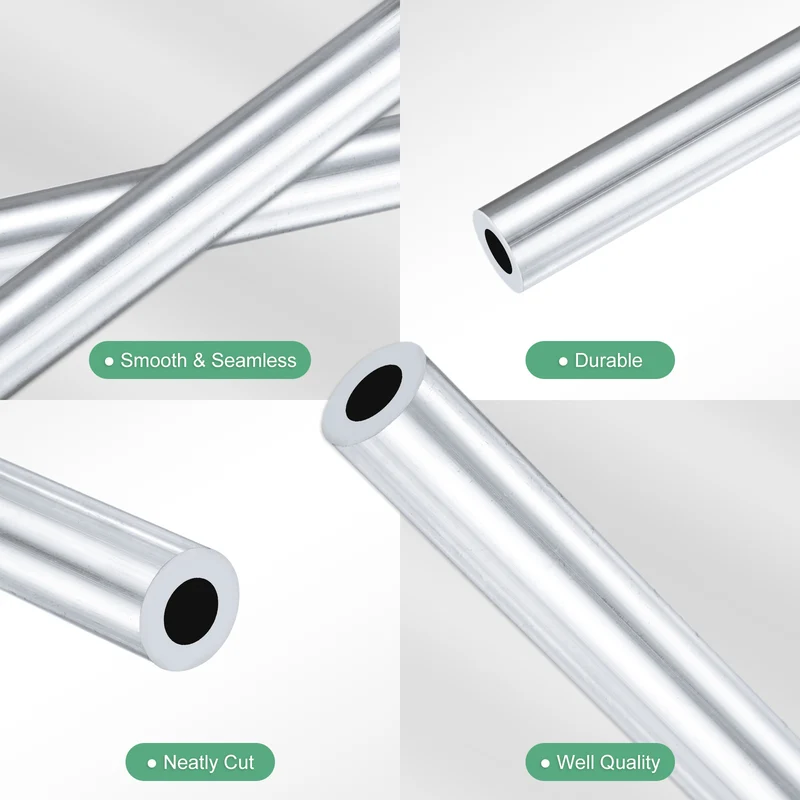 1-Pack 6063 Aluminum Round Tube, 6mmx11mm(IDxOD) 400mm Length Straight Tubing