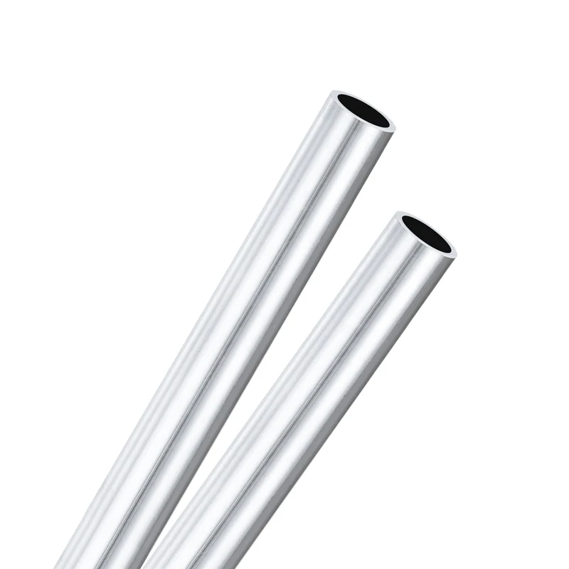 2-Pack 6063 Aluminum Round Tube, 8mmx10mm(IDxOD) 400mm Length Straight Tubing