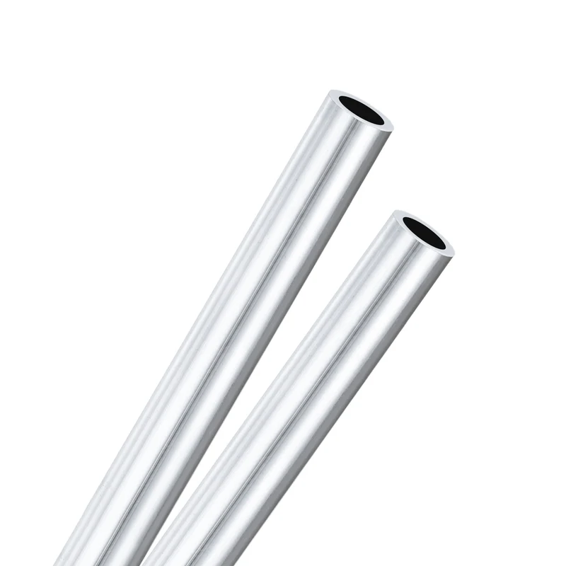 2-Pack 6063 Aluminum Round Tube, 7mmx10mm(IDxOD) 400mm Length Straight Tubing