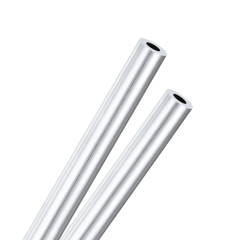 2-Pack 6063 Aluminum Round Tube, 5mmx10mm(IDxOD) 400mm Length Straight Tubing