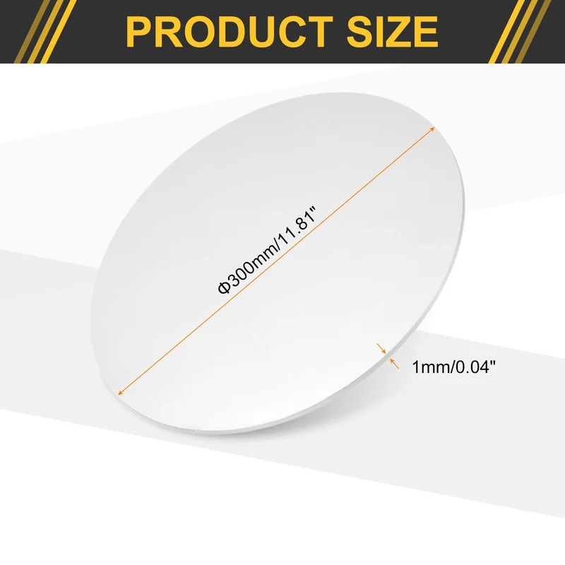 Aluminum Disc 12"(300mm) Dia 0.04"(1mm) Thick Round 5052 Aluminum Sheets