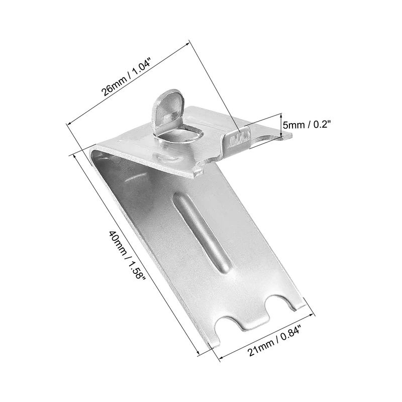 Freezer Shelf Clips Square Buckles Clips Stainless Steel 1mm Thick 16pcs