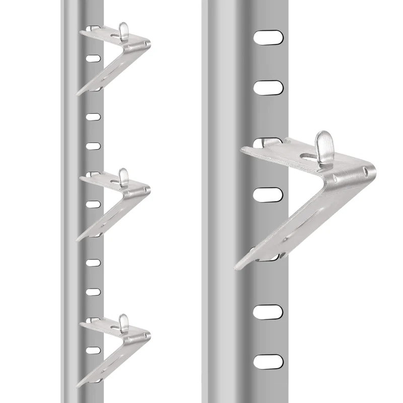 Freezer Shelf Clips Square Buckles Clips Stainless Steel 1mm Thick 16pcs