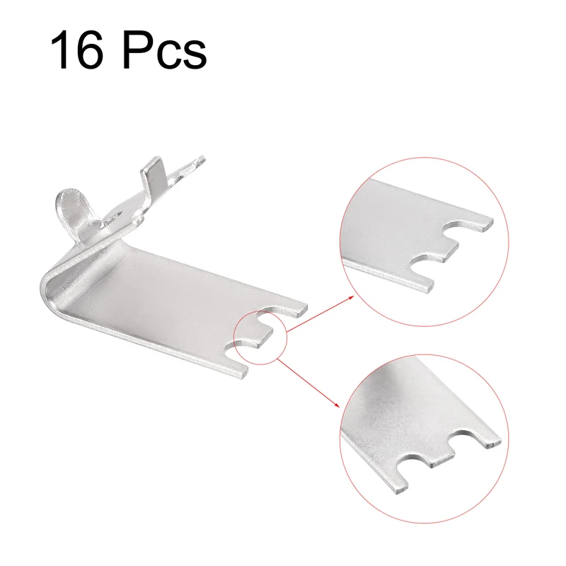 Freezer Shelf Clips Square Buckles Clips Stainless Steel 1.5mm Thick 16pcs