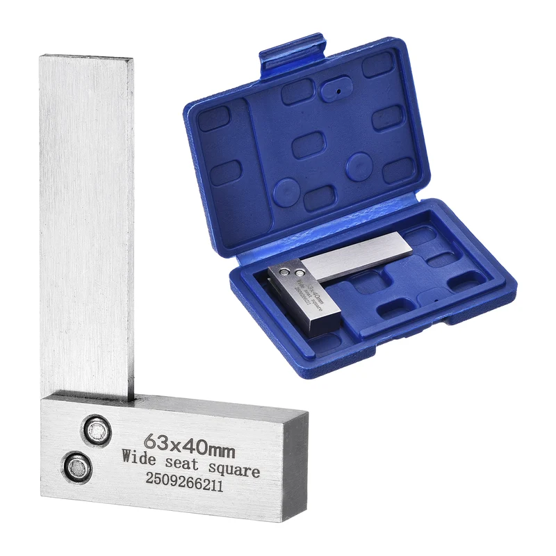 Machinist Square 2.48" x 1.57" x 0.37" Carbon Steel Engineer Square, Silver