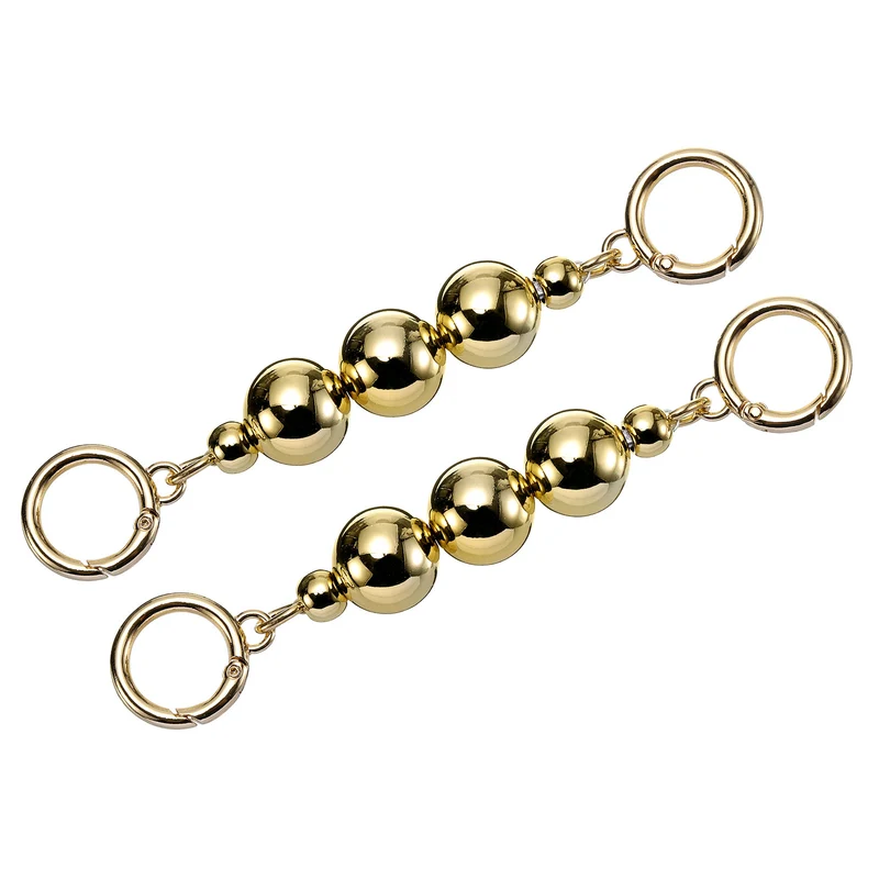 2Pcs 15cm/5.9" Bead Purse Chain Strap Extender for Women Handbag, Gold