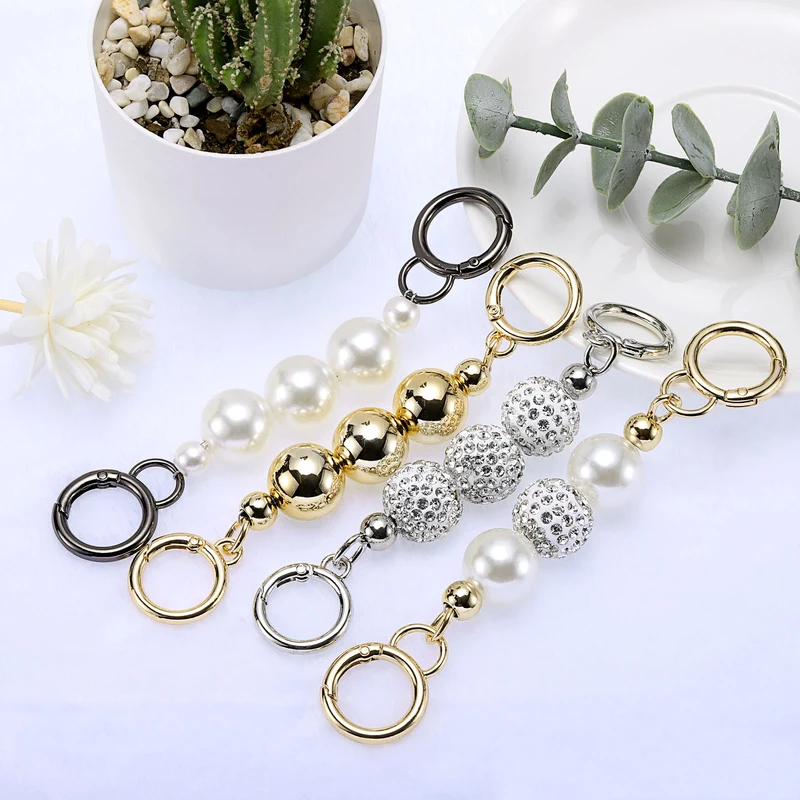 2Pcs 15cm/5.9" Bead Purse Chain Strap Extender for Women Handbag, Gold