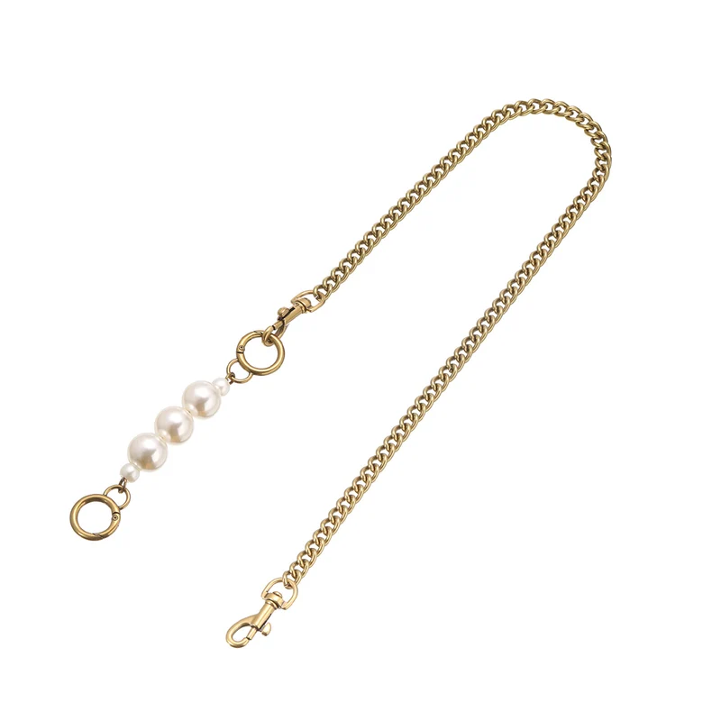 75cm/29.5" Pearl Purse Chain Strap Handbag Replacement Straps Extender, Bronze