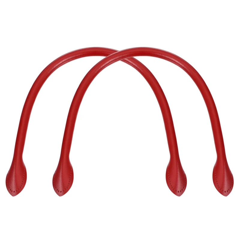 2Pcs 20" Leather Purse Strap with Ear Shaped End Bag Handle Replacement Red