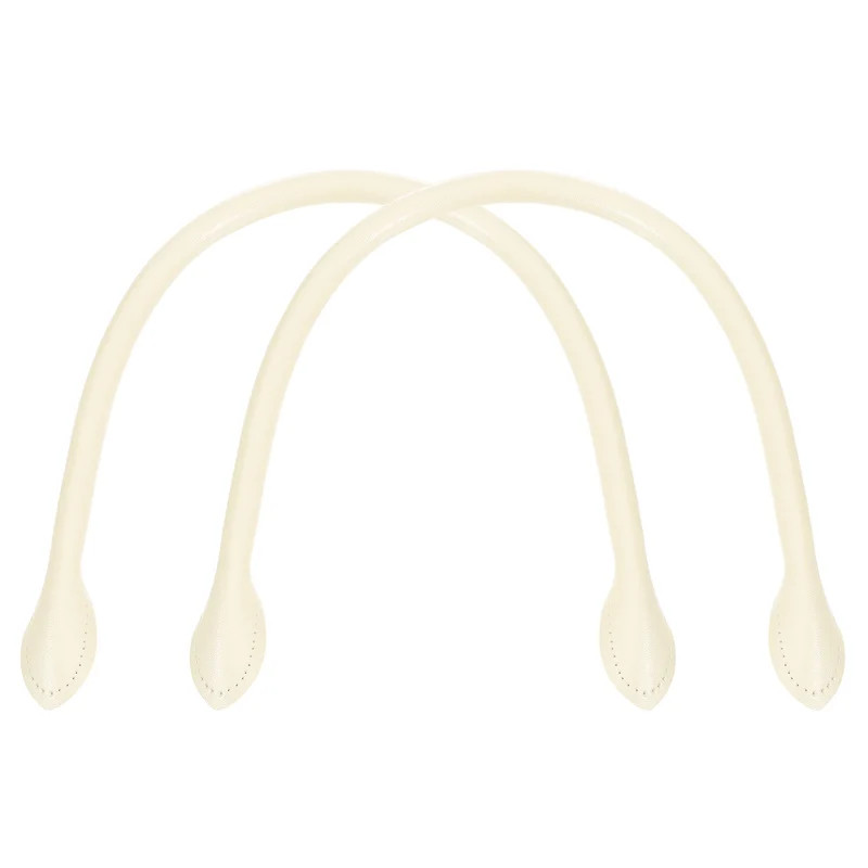 2Pcs 20" Leather Purse Strap with Ear Shaped End Bag Handle Replacement White