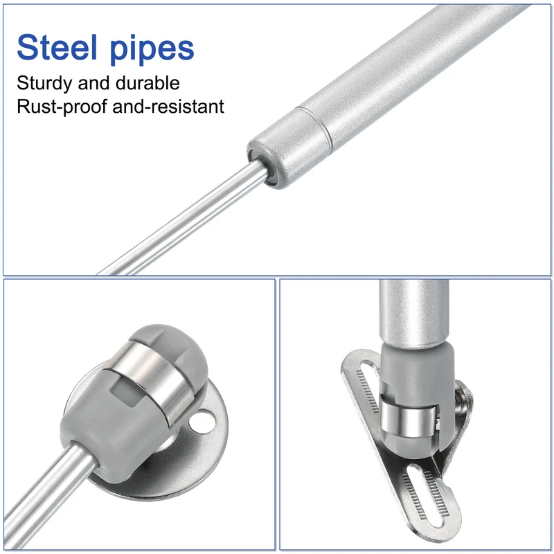 8 Inch 150N/33lb Gas Shock Strut Lift Support, (Silver, Set of 4)