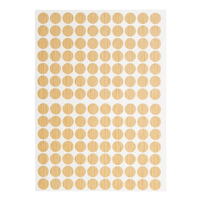 1 Sheet/140Pcs 12mm Dia Screw Hole Cover Stickers Khaki