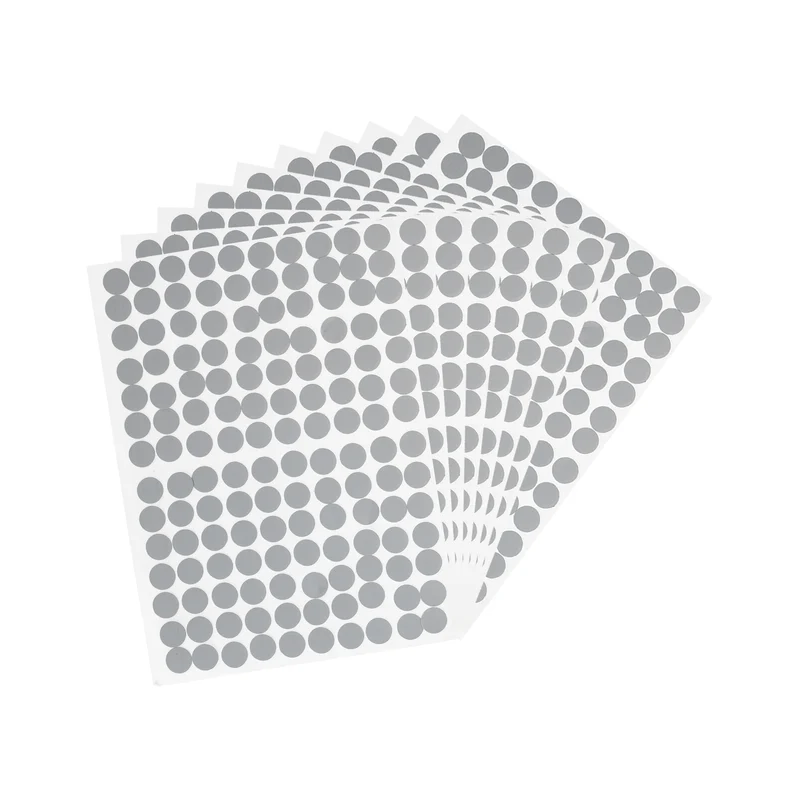 10 Sheet/1400Pcs 12mm Dia Screw Hole Cover Stickers Gray