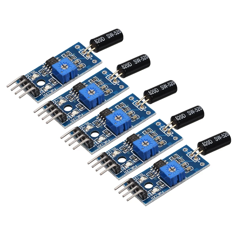 Angle Sensor Module SW-520D Ball Switch Tilt Sensor Module for Arduino 5pcs