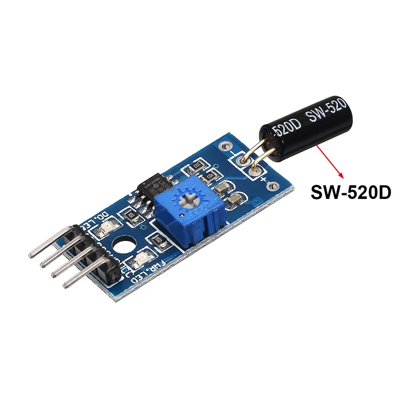 Angle Sensor Module SW-520D Ball Switch Tilt Sensor Module for Arduino 5pcs