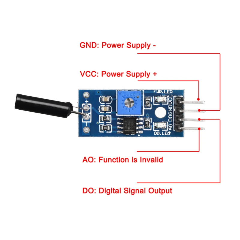 High Sensitive Vibration Switch Sensor Module SW-18010P Normally Open Alarm Sensor Module for Arduino