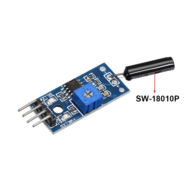 High Sensitive Vibration Switch Sensor Module SW-18010P Normally Open Alarm Sensor Module for Arduino