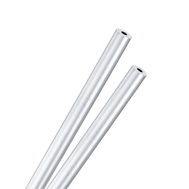 2-Pack 6063 Aluminum Round Tube, 3mmx8mm(IDxOD) 400mm Length Straight Tubing