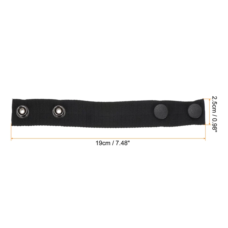 Belt Keeper, 8Pcs Nylon Webbing Loop Holder with Double Snaps for 2-2¼" Wide Belt Security Fixing, Black