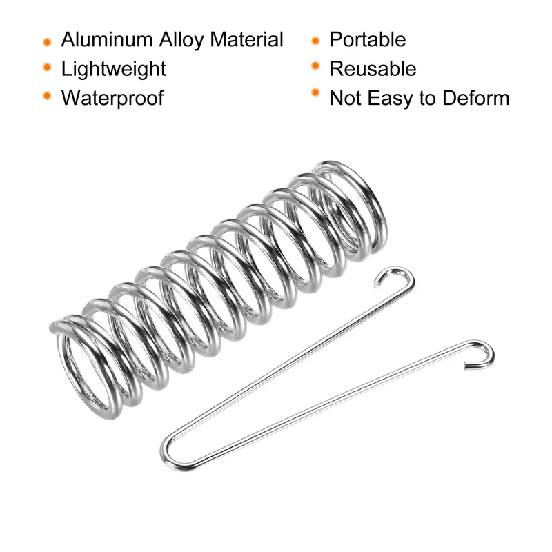 Tent Spring Buckle, 120x37mm Heavy Type Stainless Steel Rope Tensioner Accessories for Awning Tarps Wire Racks, Pack of 2