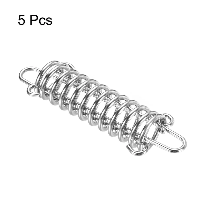 Tent Spring Buckle, 120x37mm Heavy Type Stainless Steel Rope Tensioner Accessories for Awning Tarps Wire Racks, Pack of 5