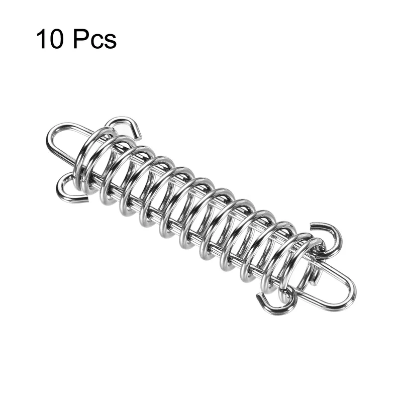 Tent Spring Buckle, 90x30mm Heavy Type Stainless Steel Rope Tensioner Accessories for Awning Tarps Wire Racks, Pack of 10