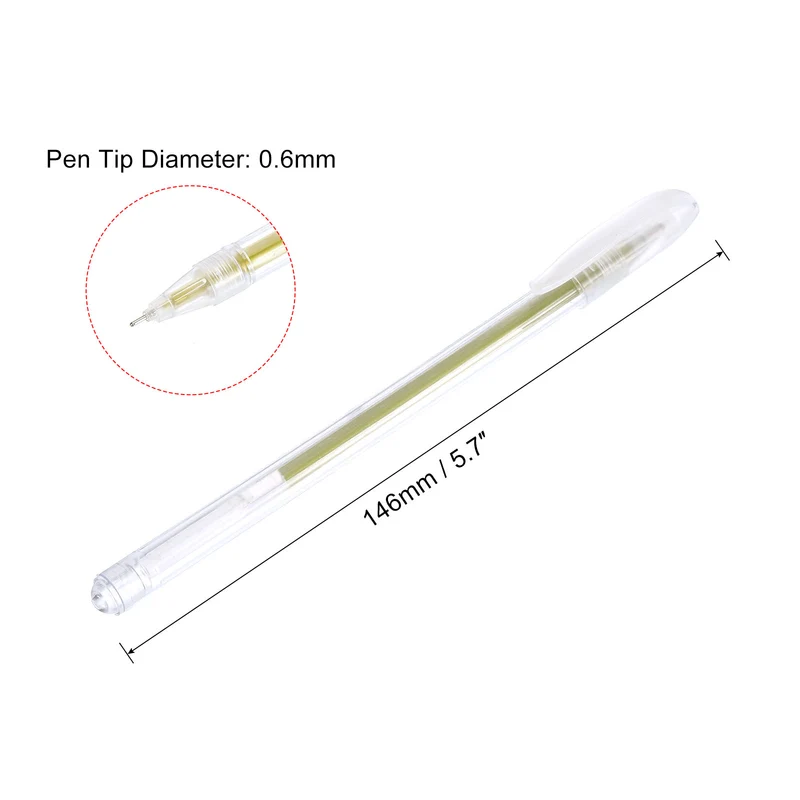 9 in 1 0.6mm Glitter Gel Pens Metallic Sparkle Liquid Pen Light Multicolor