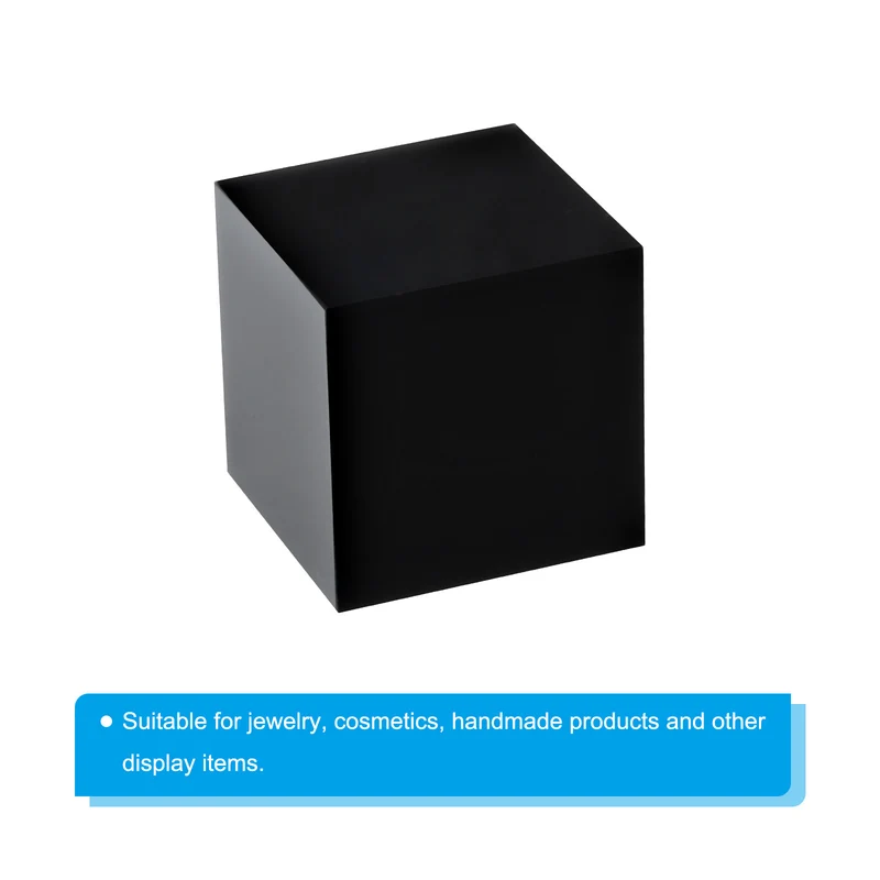 1.5" x 1.5" x 1.5" Jewelry Display Riser Acrylic Cube Display Stand Black