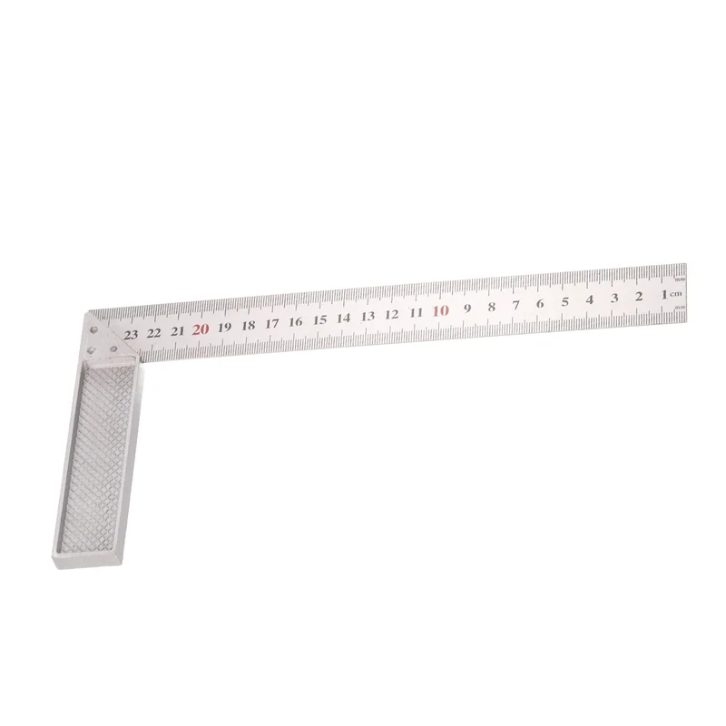 10" High Precision 90 Degree Stainless Steel Woodworking Square, Silver