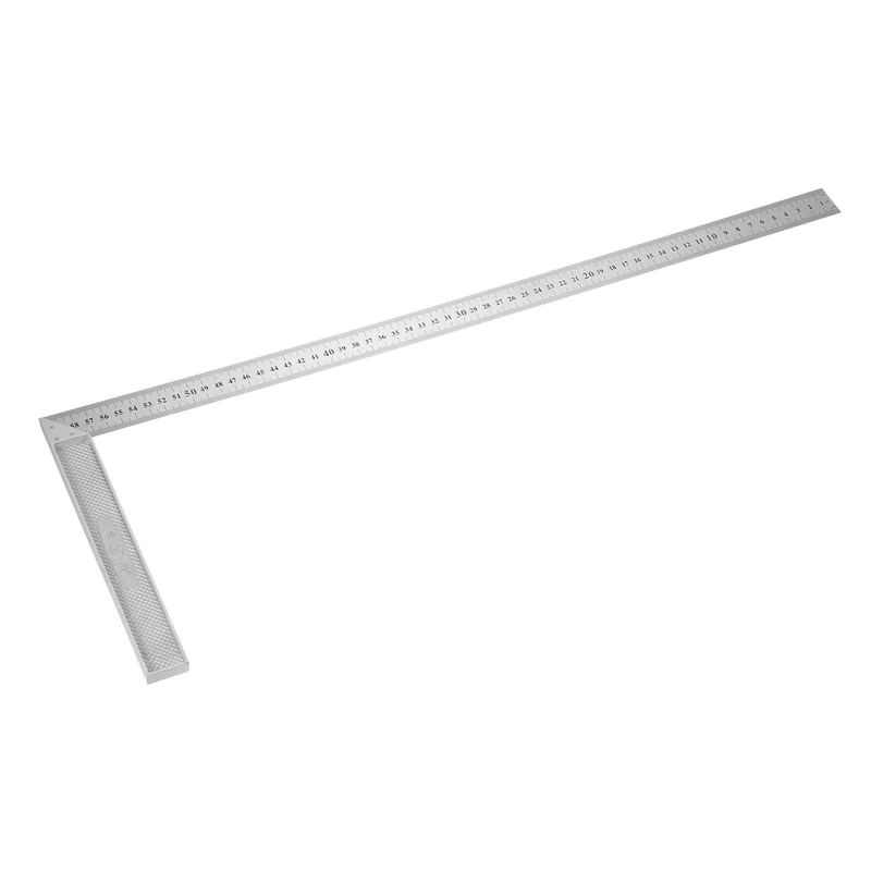 24" High Precision 90 Degree Stainless Steel Woodworking Square, Silver