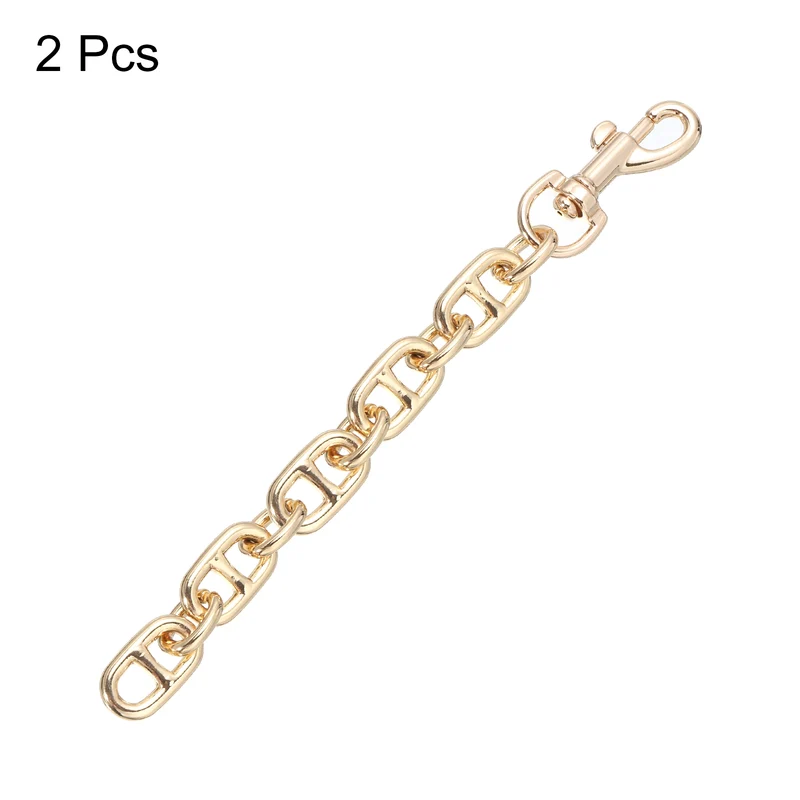 2Pcs 17cm/6.7" Alloy Purse Strap Extender Bag Chain for Handbag Clutch, Gold