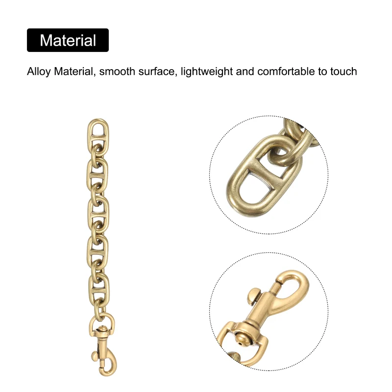 2Pcs 17cm/6.7" Alloy Purse Strap Extender Bag Chain for Handbag Clutch, Bronze