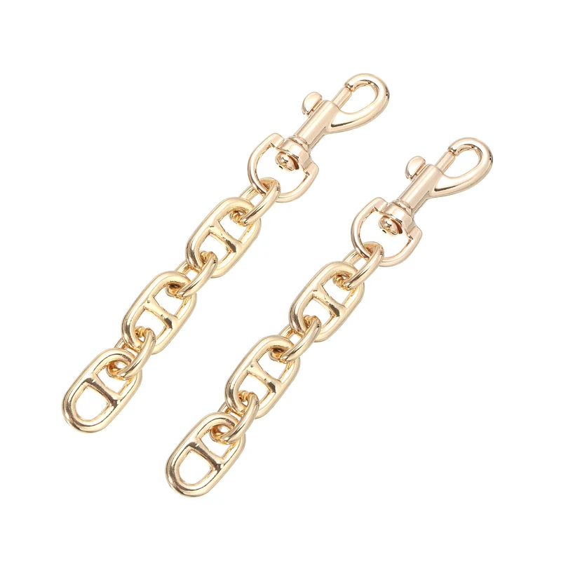 2Pcs 12cm/4.7" Alloy Purse Strap Extender Bag Chain for Handbag Clutch, Gold