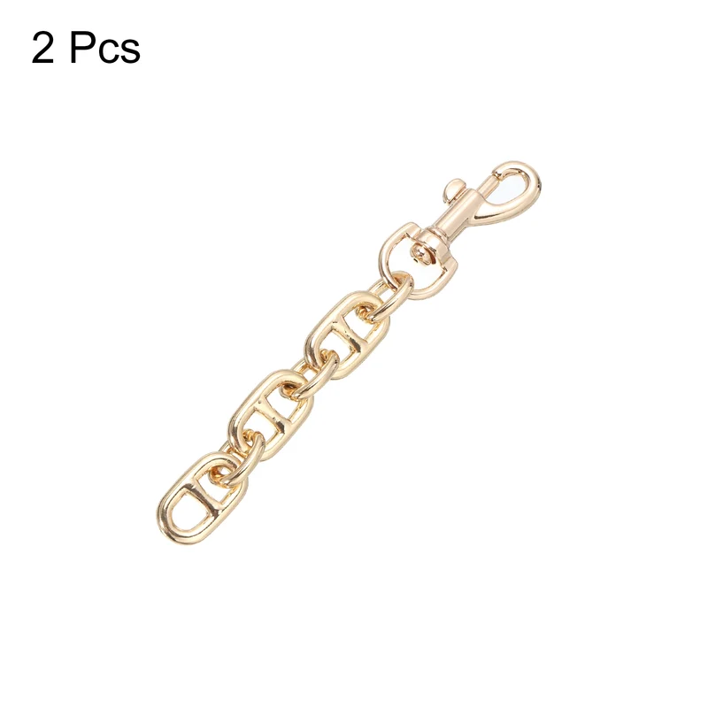 2Pcs 12cm/4.7" Alloy Purse Strap Extender Bag Chain for Handbag Clutch, Gold