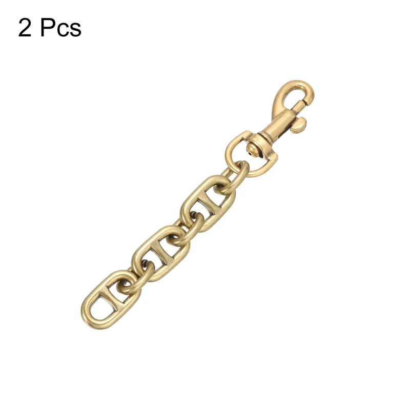2Pcs 12cm/4.7" Alloy Purse Strap Extender Bag Chain for Handbag Clutch, Bronze