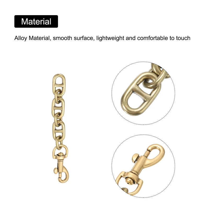 2Pcs 12cm/4.7" Alloy Purse Strap Extender Bag Chain for Handbag Clutch, Bronze