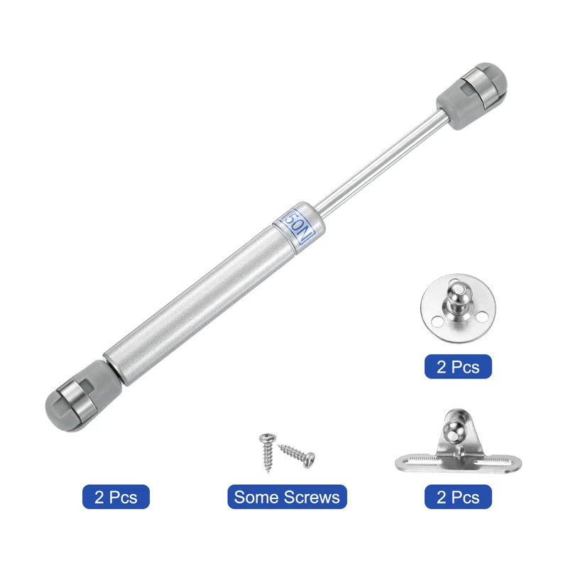 8 Inch 150N/33lb Gas Shock Strut Lift Support, (Silver, Set of 2)