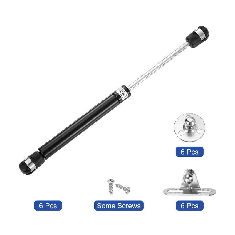 10 Inch 40N/9lb Gas Shock Strut Lift Support, (Black, Set of 6)