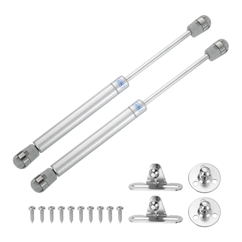 10 Inch 40N/9lb Gas Shock Strut Lift Support, (Silver, Set of 2)