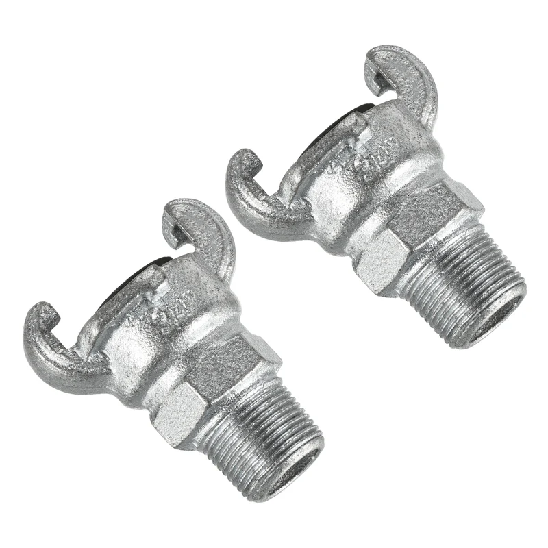 Air Hose Coupling Fitting, Malleable Cast Iron Male Thread Claw Quick Connector for Air Water Pipe