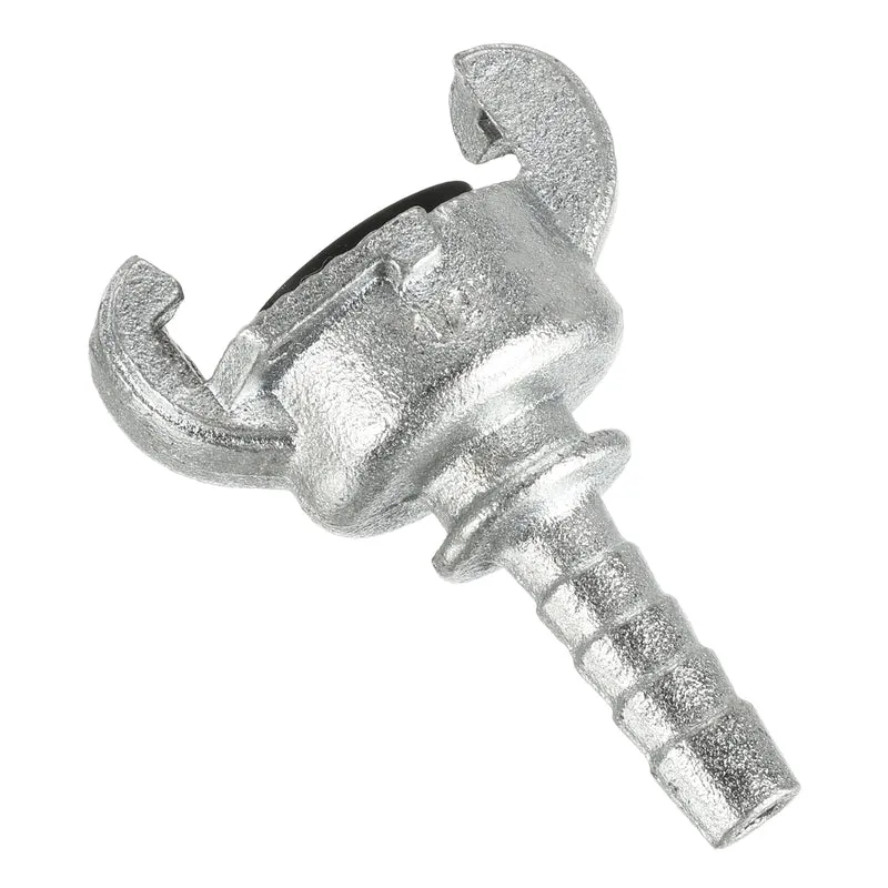Air Hose Coupling Fitting, Malleable Cast Iron Hose End Barbed Claw Quick Connector for Air Water Pipe