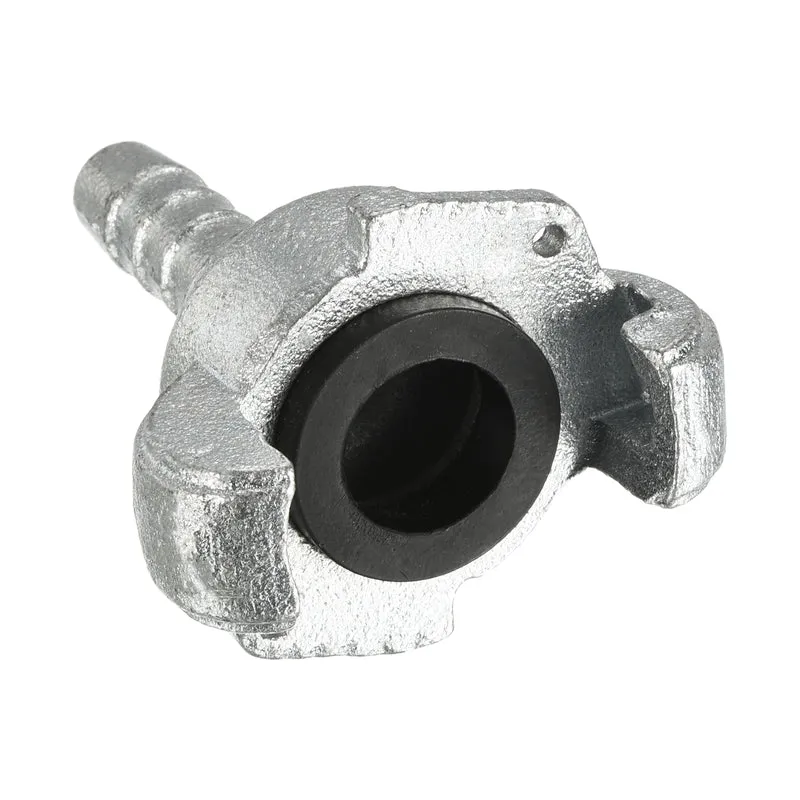 Air Hose Coupling Fitting, Malleable Cast Iron Hose End Barbed Claw Quick Connector for Air Water Pipe