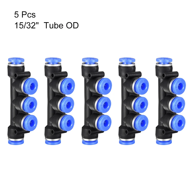 Plastic Inline Manifold Union Push to Connect Tube Fittings Push Lock