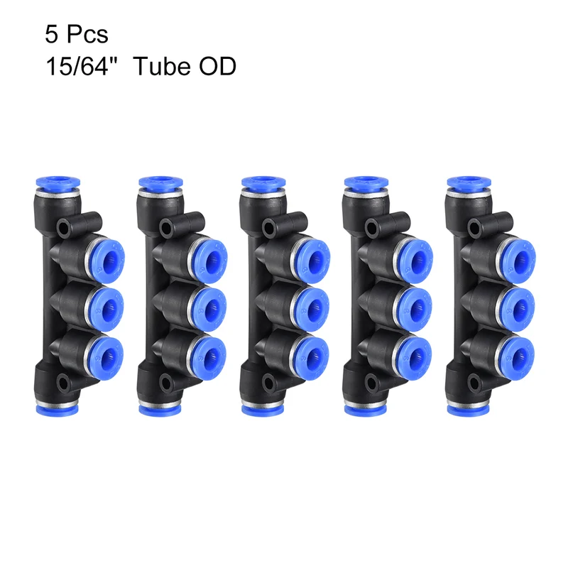 Plastic Inline Manifold Union Push to Connect Tube Fittings Push Lock