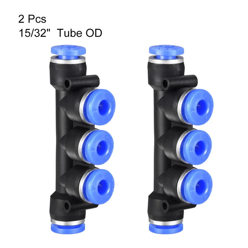 Plastic Inline Manifold Union Push to Connect Tube Fittings Push Lock