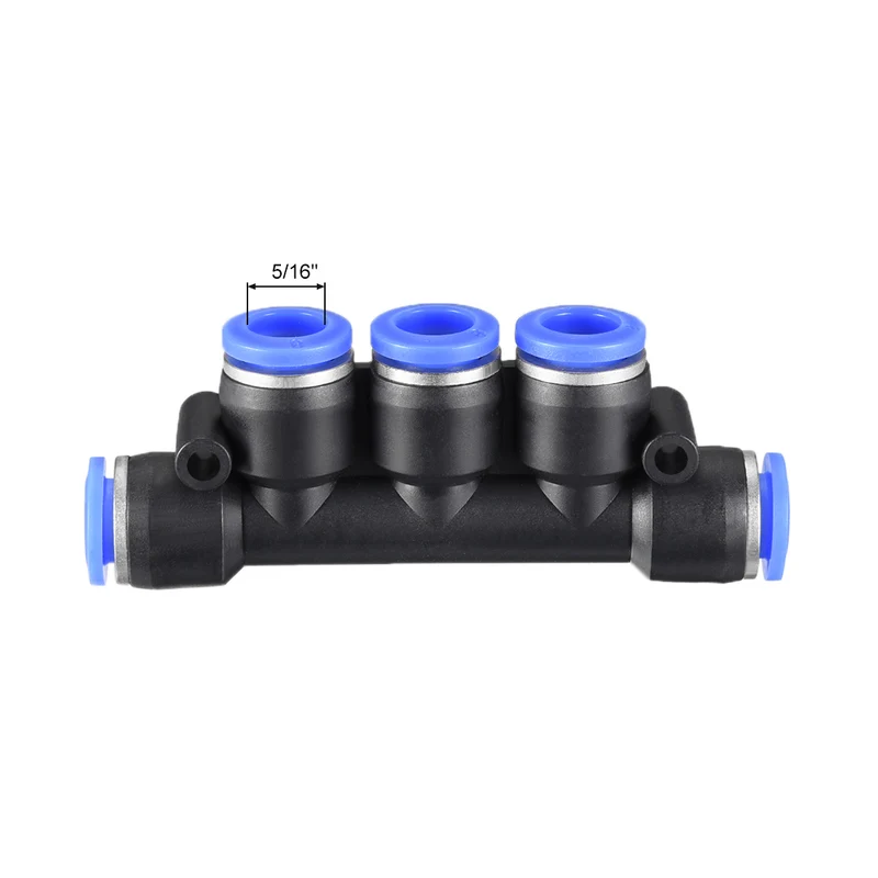 Plastic Inline Manifold Union Push to Connect Tube Fittings Push Lock