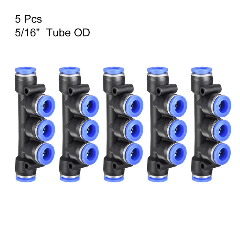 Plastic Inline Manifold Union Push to Connect Tube Fittings Push Lock