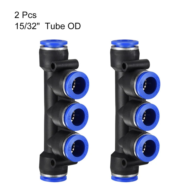 Plastic Inline Manifold Union Push to Connect Tube Fittings Push Lock