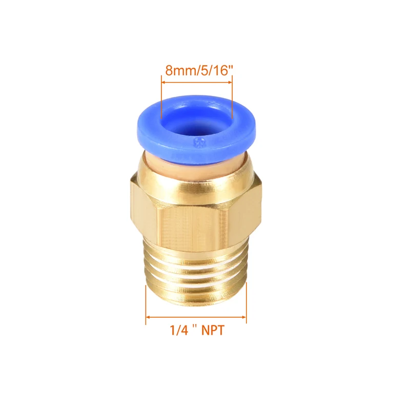 Straight Pneumatic Push to Quick Connect Fittings Tube OD